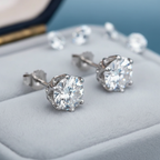 Brilliant Circlet Cut Moissanite Studs