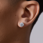 Brilliant Circlet Cut Moissanite Studs